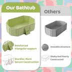Collapsible Baby Bathtub for Newborn to Toddler, Foldable Toddler Bathtub - Image 7