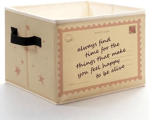 Trendy Pink Inspirational Storage Bins Box by Unknown