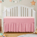 SiinvdaBZX 2-Piece Set Ruffled Crib Skirt & Crib Sheet, Blush Pink by SiinvdaBZX