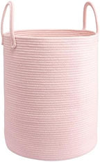 Woven Cotton Rope Laundry Basket by JUNBOLE