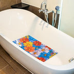 Shower Mat Non Slip 26.8 x 15.1 Inches, Daisies Flowers Bathtub Mat Shower - Image 5