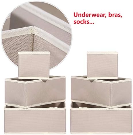 DIOMMELL 12 Pack Foldable Cloth Storage Box Closet Dresser Drawer Organizer - Image 4