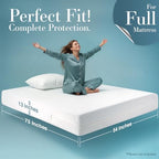 Utopia Bedding Mattress Protector Zippered Full Size Size, 100% Waterproof Bed - Image 5