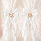 2 Pack French Silky Bow Curtain Tiebacks by WLGRANJIA