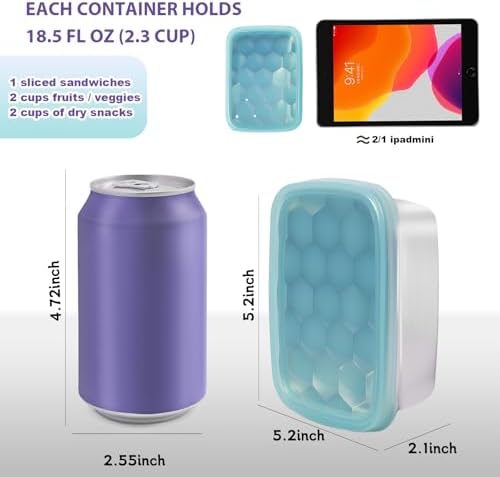 Tanjiae 3-Pack Stainless Steel Snack Containers - Image 3