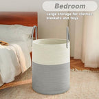 JMvicyroam 80L Cotton Rope Laundry Basket Hamper - Image 4