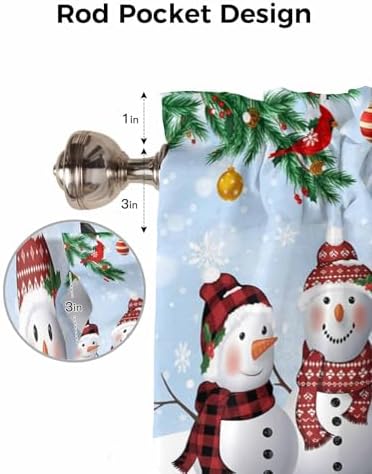 Vandarllin Christmas Kitchen Curtains Valances - Image 7