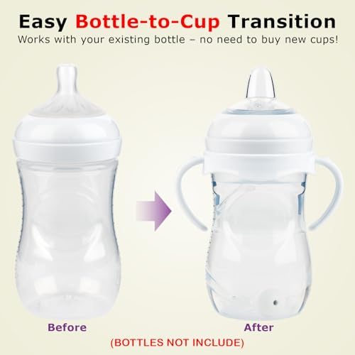 Sippy Cup Conversion Kit for Philips Avent Natural Baby Bottles, Weighted Straw - Image 2