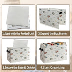 Car Boy Nursery Foldable Storage Bins Box - Image 5