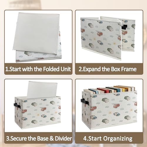Car Boy Nursery Foldable Storage Bins Box - Image 5