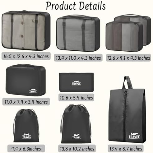 9 Set Packing Cubes for Travel Essentials - Image 2