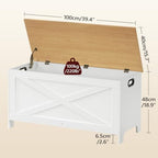 MAHANCRIS 39.4" Storage Chest, Wooden Toy Box - Image 3
