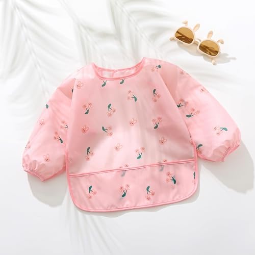 Long Sleeved Bibs, Baby Feeding Smock 6-30 Months - Image 5
