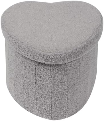 B FSOBEIIALEO Storage Ottoman Heart Shaped Ottoman by BFSOBEIIALEO