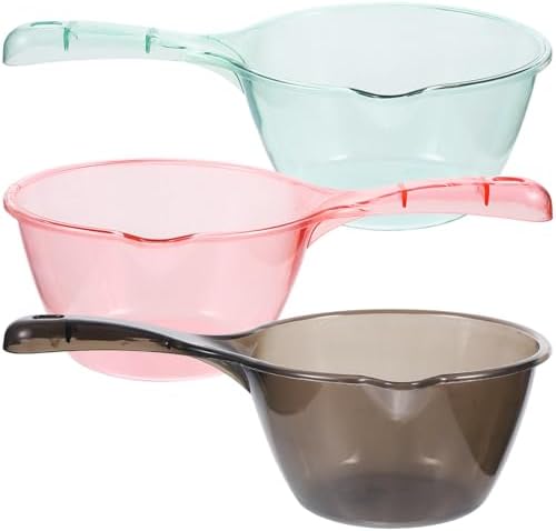 3pcs Bath Water Ladle Set, Thickened Plastic Portable Water Scoop by CONGARTENO