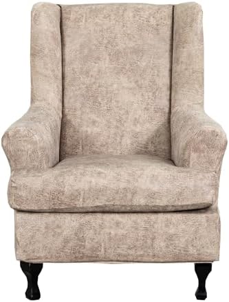 CRFATOP Wingback Chair Covers Stretch Armchair Slipcovers by CRFATOP