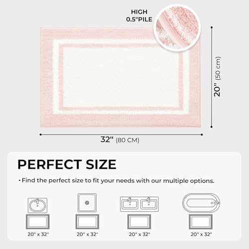 GRANNY SAYS Pink Bathroom Rug, Cute Bath Mat - Image 3