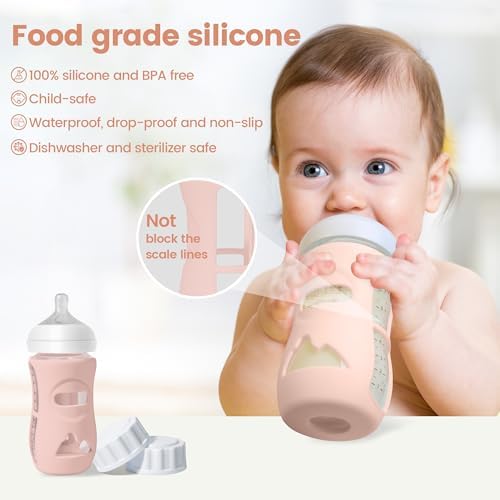 4Pack Silicone Sleeves for Philips Avent Natural Glass Baby Bottles - Image 2