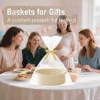 JMvicyroam Small Woven Basket, Empty Gift Basket - Image 4