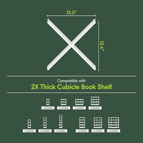 Furinno Cubicle X-Shelf Cube Insert, Cube Organizer, Dark Oak - Image 3