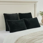 FUTEI Pack of 2 Faux Fur Throw Pillow Covers 28x28 Inch - Image 5