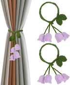 2 Pack Boho Handmade Flower Curtain Tiebacks Curtain Holdbacks by OCIOLI