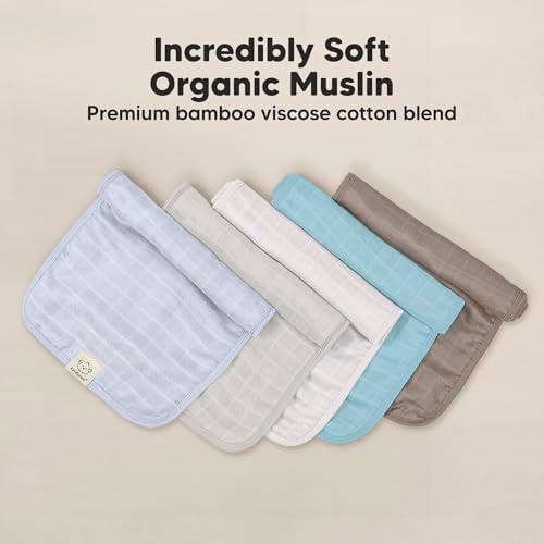 KeaBabies Cotton Muslin Burp Cloths Baby Boy - Image 4