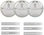 PandaEar 3 Pack Stainless Steel Baby Suction Plates, Divided Toddler Plate - Image 4