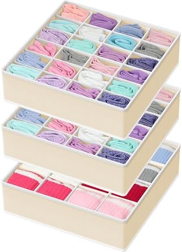 Simple Houseware Sock Drawer Organizer, 3 Pack by SimpleHouseware