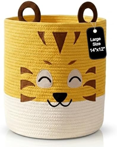 Storage Basket | 25L Woven Cotton Rope Bin by Joliwove