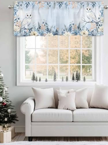 Vandarllin Blue Christmas Valance Curtains - Image 4