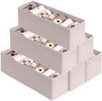 MURRI&MURRDI 6-Pack Foldable Fabric Sock Drawer Organizer, Small Dresser Drawer by MURRIMURRDI