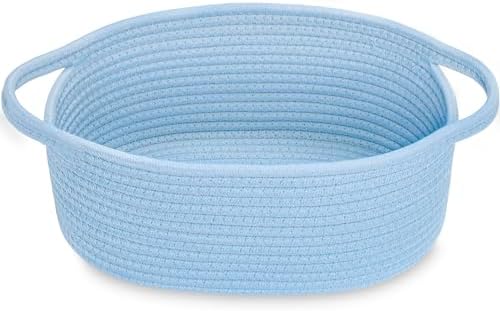 ABenkle Small Basket with Handles, Boho Decorative Rope Woven Dog Cat Toy by ABenkle