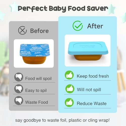MORLIKE LIVING Baby Food Storage Covers Fit Gerber Tubs, 4 Pack - Image 4