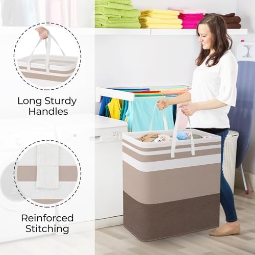 StorageRight Laundry Basket Hamper, 125L Collapsible Clothes Storage - Image 4
