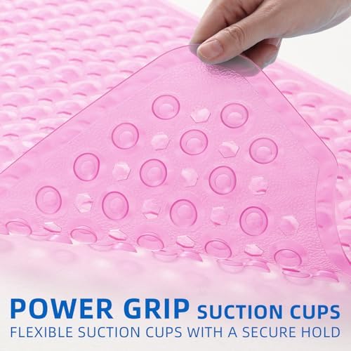 ZHICHENG Bath Tub and Shower Mats, Non-Slip 39 x 16 Inch Extra Long Bath Mat - Image 2