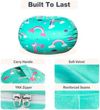 Lukeight Stuffed Animal Storage Bean Bag Chair Cover - Image 5
