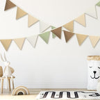 Oudain 2 Pcs Pennant Banner Flags Nursery Garland Triangle, Boho Color - Image 3