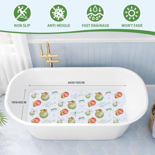 Teddy Island Bath Mat for Tub Non Slip Kids Bathtub Mat 40x16 Baby Bath Mat - Image 2