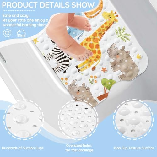 Kids Bathtub Mat, Non Slip Cartoon Bath Mat - Image 3