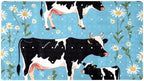 Bathtub Mat Non Slip 26.8x15.1In, Cow Daisies Bath Mat by Anna+Cowper