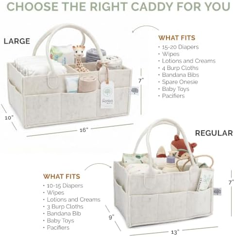 Parker Baby Co. Felt Diaper Caddy Organizer - Image 4