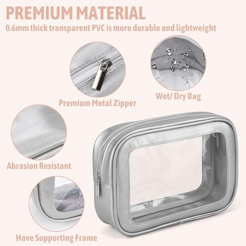 YOPCDJ 5PCS Diaper Bag Organizer Pouch Set, TSA Approved Toiletry Bag，Clear - Image 4