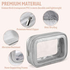 YOPCDJ 5PCS Diaper Bag Organizer Pouch Set, TSA Approved Toiletry Bag，Clear - Image 4