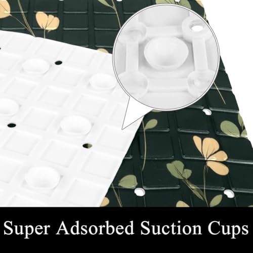 Bathtub Mat Non Slip 26.8x15.1 Inch, Clovers Shower Mat - Image 3
