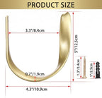 Sumnacon Curtain Holdbacks 2 Pcs Wall Mounted Curtain Tiebacks - Image 4