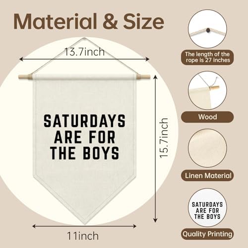 Saturdays are for the Boys Pennant Hanger Banner, Kids Room Wall Decor - Image 5