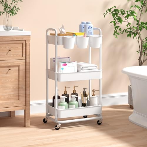 Baby Diaper Caddy, Locking Rolling Cart - Image 4