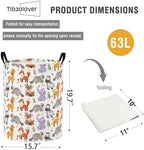 Baby Laundry Basket Baby Nursery Hamper Kids Laundry Basket Toy Storage Bin - Image 6