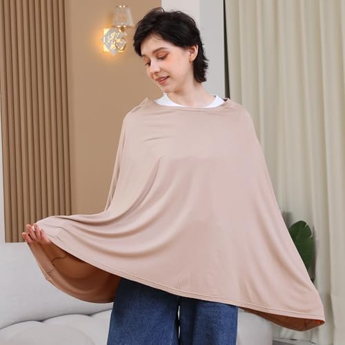 Seejoy Nursing Cover for Breastfeeding, 360°Full Coverage Nursing Poncho - Image 2